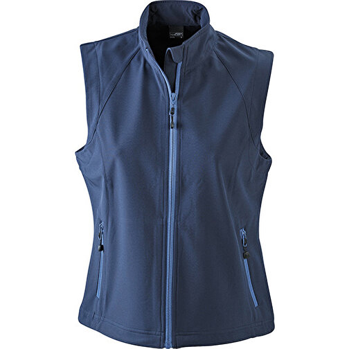 Ladies’ Softshell Vest , James Nicholson, navy, 90% Polyester, 10% Elasthan, XXL, , Bild 1