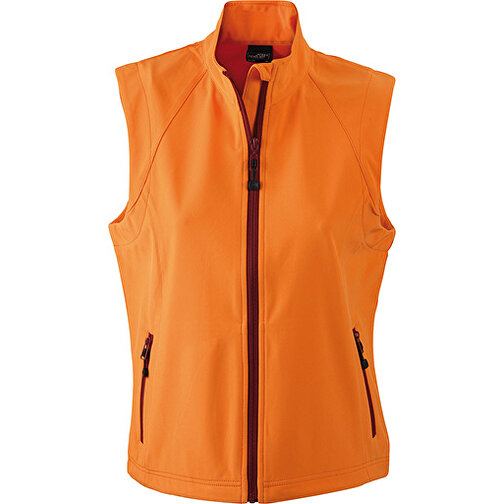 Ladies’ Softshell Vest , James Nicholson, orange, 90% Polyester, 10% Elasthan, L, , Bild 1