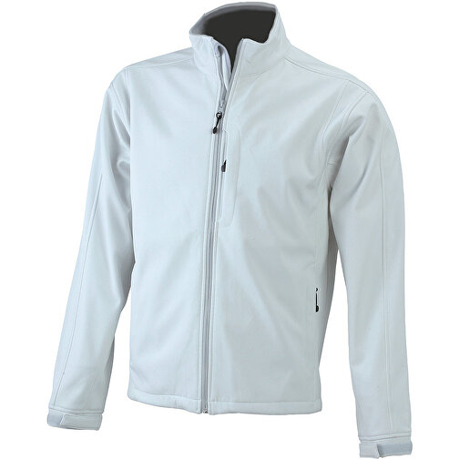 Men’s Softshell Jacket , James Nicholson, off-weiß, 95% Polyester, 5% Elasthan, XXL, , Bild 1