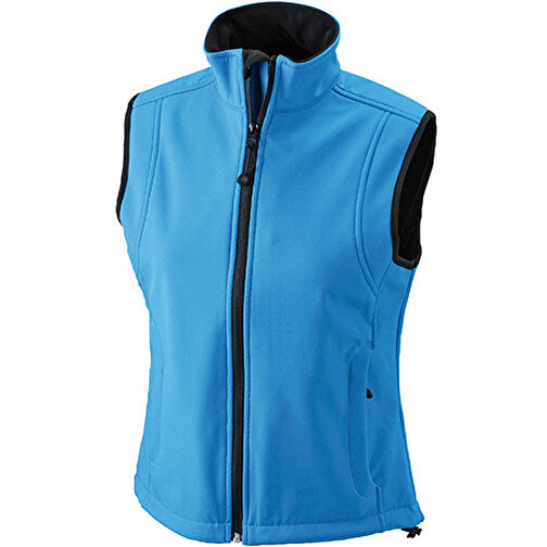 Ladies’ Softshell Vest , James Nicholson, aqua, 95% Polyester, 5% Elasthan, XXL, , Bild 1