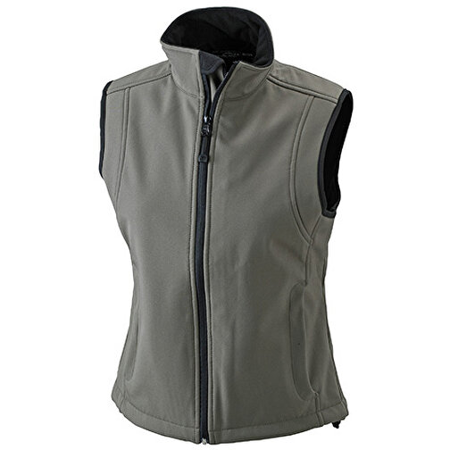 Ladies’ Softshell Vest , James Nicholson, olive, 95% Polyester, 5% Elasthan, L, , Bild 1