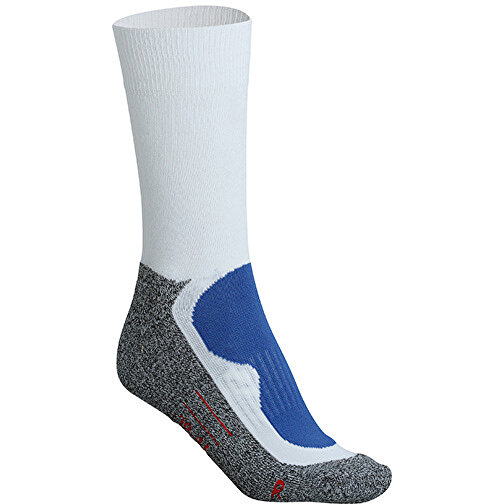 Sport Socks , James Nicholson, weiss/royal, 76% Polyester, 22% Polyamid, 2% Elasthan, 35-38, , Bild 1