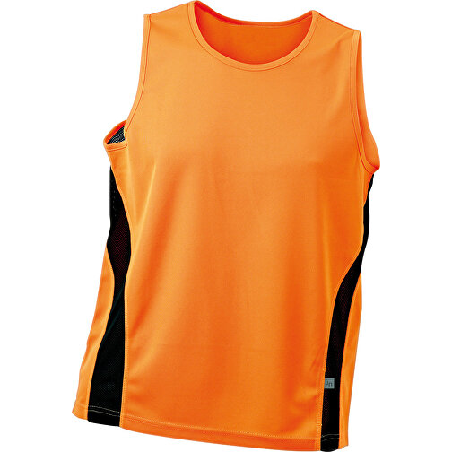 Men’s Running Tank , James Nicholson, orange/schwarz, 100% Polyester, XL, , Bild 1