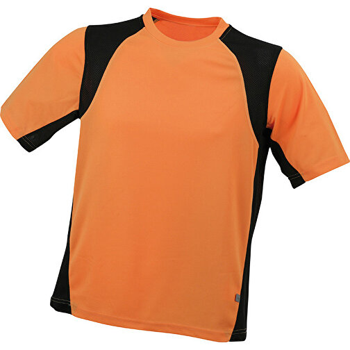 Men’s Running-T , James Nicholson, orange/schwarz, 100% Polyester, M, , Bild 1