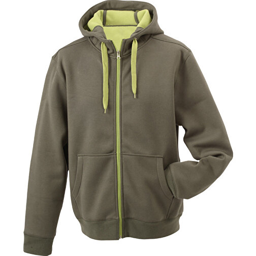 Ladies’ Doubleface Jacket , James Nicholson, olive/lime-grün, 55% Polyester, 45% Baumwolle, L, , Bild 1