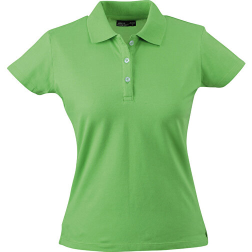 Ladies’ Elastic Piqué Polo , James Nicholson, lime-grün, 95% Baumwolle, gekämmt, ringgesponnen, 5% Elasthan, L, , Bild 1