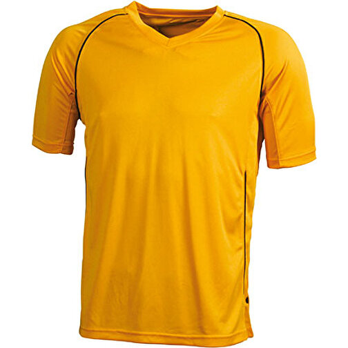 Team Shirt , James Nicholson, orange/schwarz, 100% Polyester, S, , Bild 1
