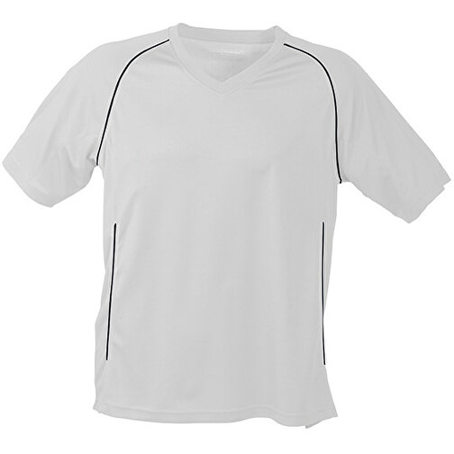Team Shirt , James Nicholson, weiß/schwarz, 100% Polyester, XXL, , Bild 1