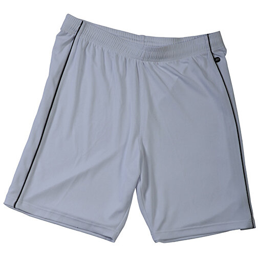 Basic Team Shorts , James Nicholson, weiss/schwarz, 100% Polyester, M, , Bild 1