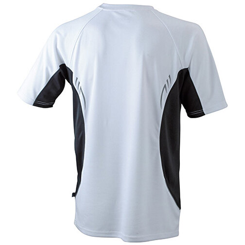 Men’s Running-T , James Nicholson, weiß/schwarz, 100% Polyester, XL, , Bild 1