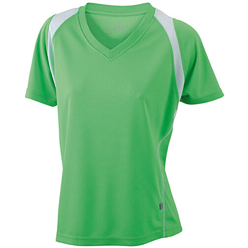 Ladies’ Running-T , James Nicholson, lime-grün/weiss, 100% Polyester, XL, , Bild 1