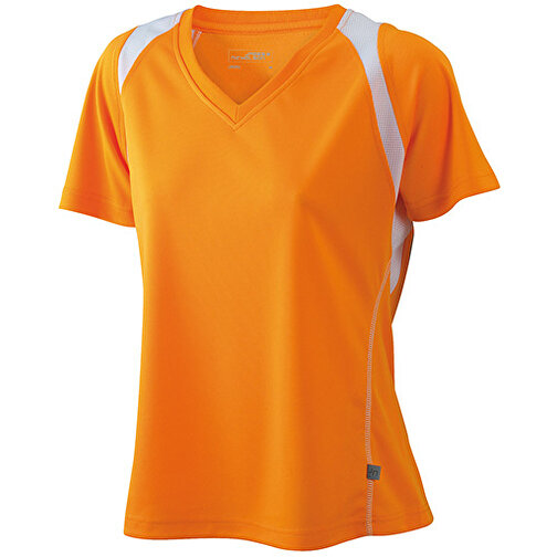 Ladies’ Running-T , James Nicholson, orange/weiß, 100% Polyester, S, , Bild 1