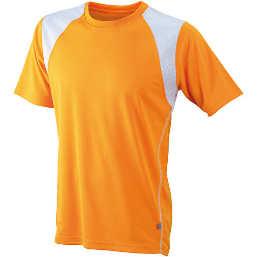 Men’s Running-T , James Nicholson, orange/weiß, 100% Polyester, XXL, , Bild 1