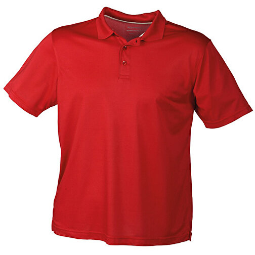 Men’s Polo High Performance , James Nicholson, rot, 100% Polyester, XXL, , Bild 1