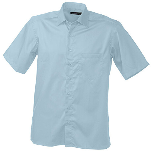 Men’s Business Shirt Short-Sleeved , James Nicholson, light-blau, 100% Baumwolle, S, , Bild 1