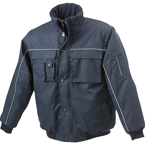 Workwear Jacket , James Nicholson, navy/navy, 100% Polyester, M, , Bild 1