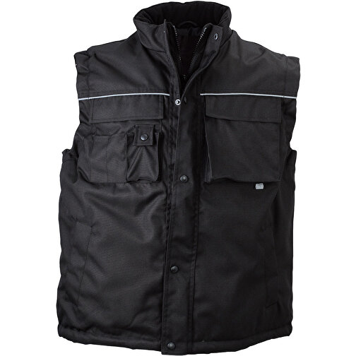 Workwear Vest , James Nicholson, schwarz, 100% Polyester, S, , Bild 1
