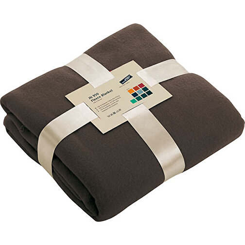 Fleece Blanket , James Nicholson, braun, 100% Polyester, one size, , Bild 1
