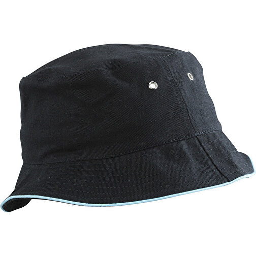 Fisherman Piping Hat , Myrtle Beach, schwarz/mint, 100% Baumwolle, L/XL, , Bild 1