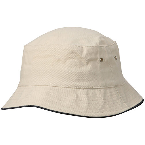 Fisherman Piping Hat , Myrtle Beach, natural/navy, 100% Baumwolle, L/XL, , Bild 1