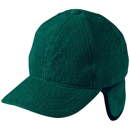 6 Panel Fleece Cap With Earflaps , Myrtle Beach, dark-grün, 100% Polyester, one size, , Bild 1