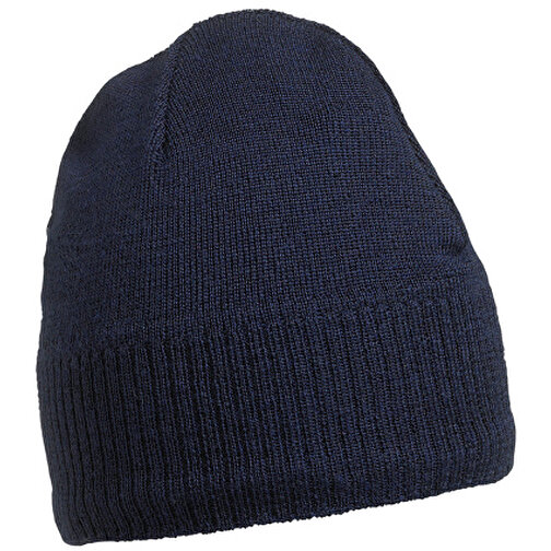 Knitted Beanie With Fleece Inset , Myrtle Beach, navy, 100% Polyester, one size, , Bild 1