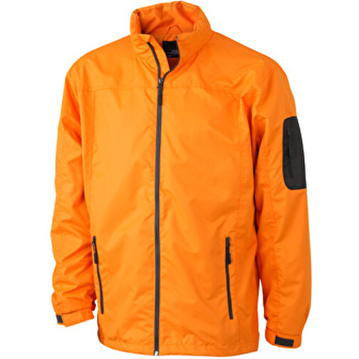 Men’s Windbreaker , James Nicholson, orange/carbon, 100% Polyester, L, , Bild 1