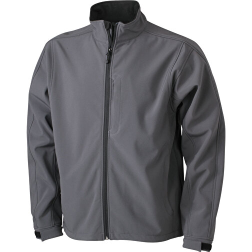 Men’s Softshell Jacket , James Nicholson, carbon, 95% Polyester, 5% Elasthan, L, , Bild 1