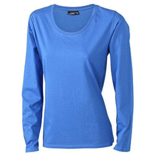 Ladies’ Shirt Long-Sleeved Medium , James Nicholson, royal, 100% Baumwolle, ringgesponnen, 3XL, , Bild 1