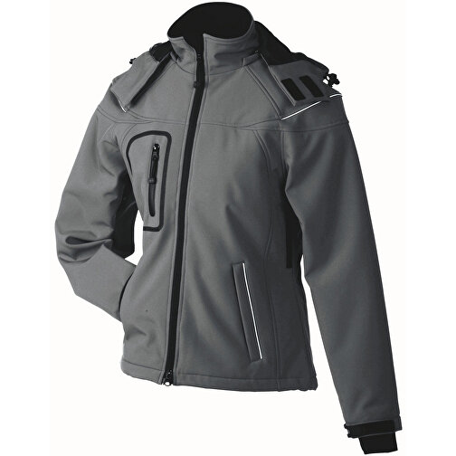 Ladies’ Winter Softshell Jacket , James Nicholson, carbon, 100% Polyester, S, , Bild 1