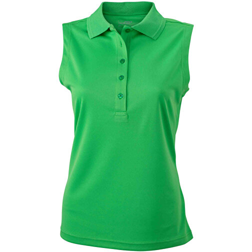 Ladies’ Active Polo Sleeveless , James Nicholson, grün, 100% Polyester, M, , Bild 1
