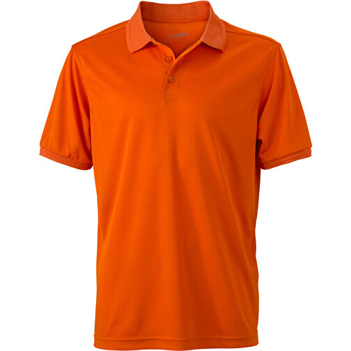 Men’s Active Polo , James Nicholson, dark-orange, 100% Polyester, XXL, , Bild 1