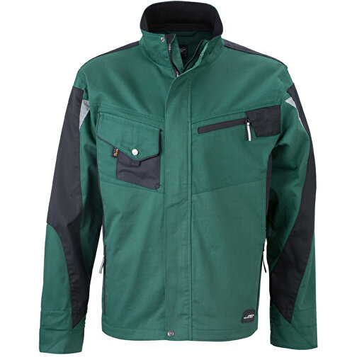 Workwear Jacket , James Nicholson, dark-grün/schwarz, 100% Polyamid CORDURA ®, S, , Bild 1