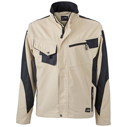 Workwear Jacket , James Nicholson, stone/schwarz, 100% Polyamid CORDURA ®, 3XL, , Bild 1