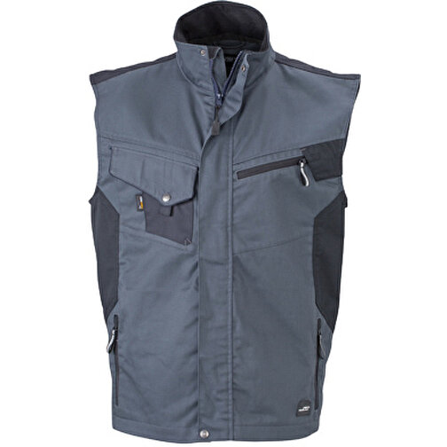 Workwear Vest , James Nicholson, carbon/schwarz, 100% Polyamid CORDURA ®, XXL, , Bild 1