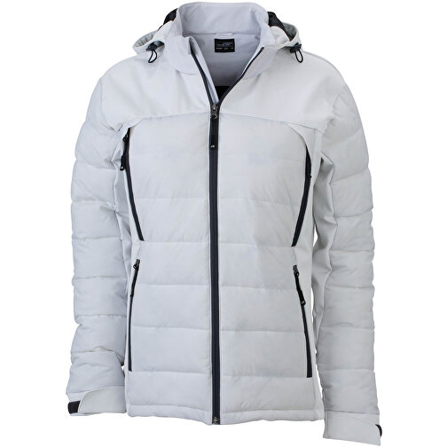 Ladies’ Outdoor Hybrid Jacket , James Nicholson, weiss, 100% Polyester, S, , Bild 1