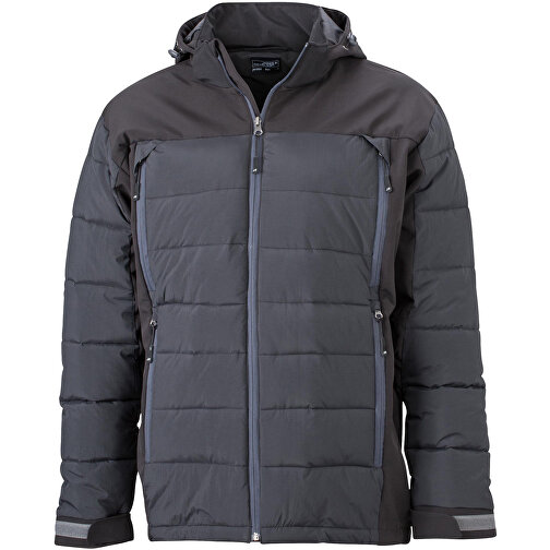 Men’s Outdoor Hybrid Jacket , James Nicholson, schwarz, 100% Polyester, XL, , Bild 1