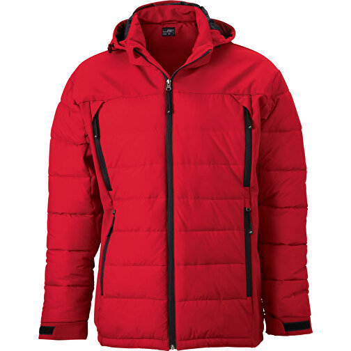 Men’s Outdoor Hybrid Jacket , James Nicholson, rot, 100% Polyester, XL, , Bild 1