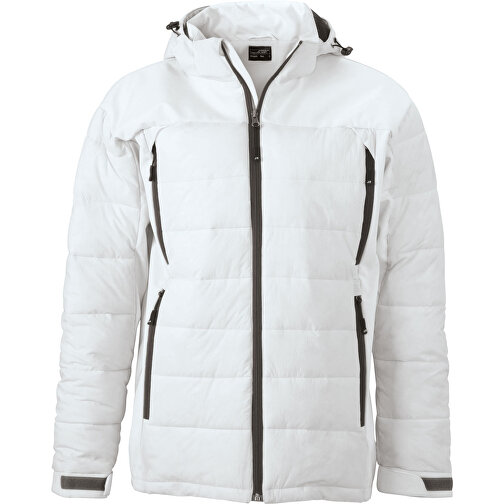 Men’s Outdoor Hybrid Jacket , James Nicholson, weiß, 100% Polyester, L, , Bild 1