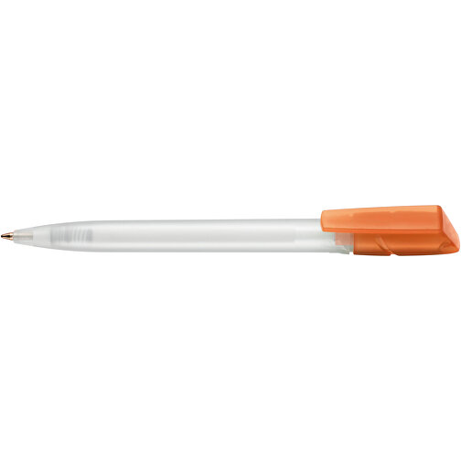 Kugelschreiber TWISTER FROZEN , Ritter-Pen, mandarin/weiss, ABS-Kunststoff, 14,50cm (Länge), Bild 3
