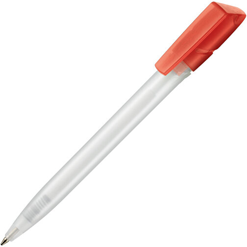 Kugelschreiber TWISTER FROZEN , Ritter-Pen, feuer-rot/weiß, ABS-Kunststoff, 14,50cm (Länge), Bild 2