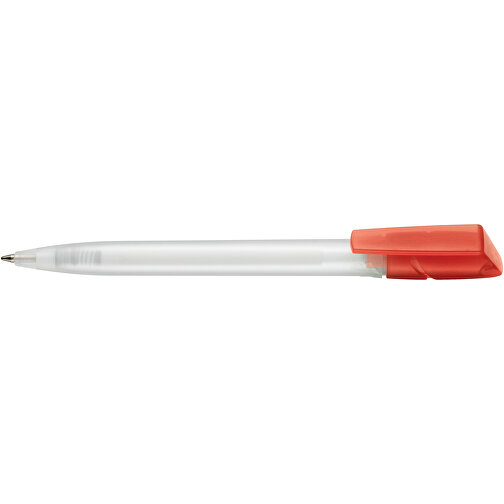 Kugelschreiber TWISTER FROZEN , Ritter-Pen, feuer-rot/weiß, ABS-Kunststoff, 14,50cm (Länge), Bild 3