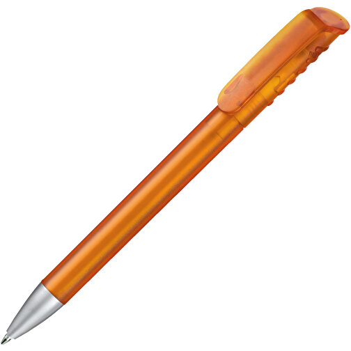 Kugelschreiber TOP SPIN FROZEN , Ritter-Pen, orange-frozen, ABS-Kunststoff, 14,10cm (Länge), Bild 2