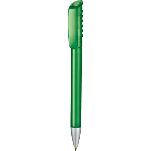 Kugelschreiber TOP SPIN FROZEN , Ritter-Pen, grün-frozen, ABS-Kunststoff, 14,10cm (Länge), Bild 1