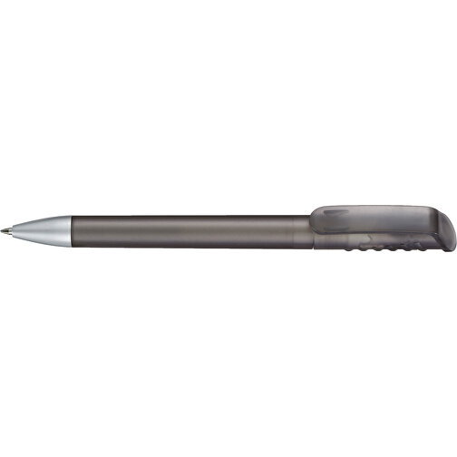 Kugelschreiber TOP SPIN FROZEN , Ritter-Pen, schwarz-frozen, ABS-Kunststoff, 14,10cm (Länge), Bild 3