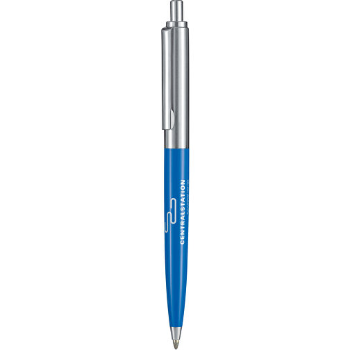 Kugelschreiber KNIGHT , Ritter-Pen, himmelblau, ABS + Metall, 13,40cm (Länge), Bild 1