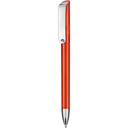Kugelschreiber GLOSSY TRANSPARENT , Ritter-Pen, rot-transparent, ABS-Kunststoff, 14,20cm (Länge), Bild 1