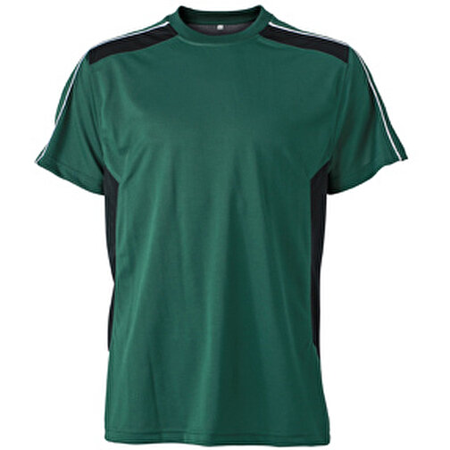 Craftsmen T-Shirt , James Nicholson, dark-grün/schwarz, 100% Polyester, S, , Bild 1