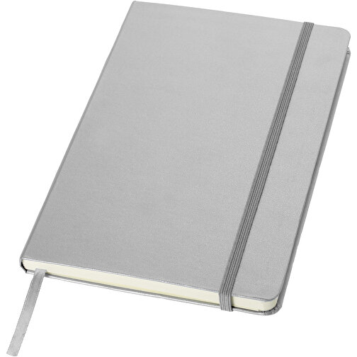 Classic A5 Hard Cover Notizbuch , silber, Karton, Lederimitat Papier, 21,30cm x 1,50cm x 14,50cm (Länge x Höhe x Breite), Bild 1