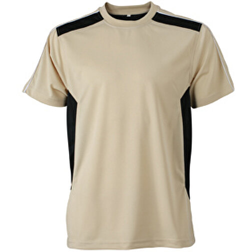 Craftsmen T-Shirt , James Nicholson, stone/schwarz, 100% Polyester, 3XL, , Bild 1